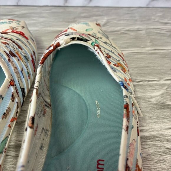 Skechers BOBS Women's Plush-Daisy Darling Sheer Panel Floral Slip Ballet Flat - Picture 10 of 15